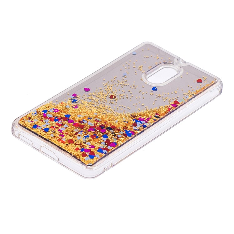 Glitter Moving Quicksand Mirror Surface TPU Shell Cover Case for Nokia 6 (2017) - Gold-4