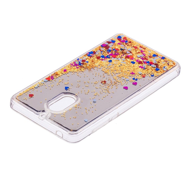 Glitter Moving Quicksand Mirror Surface TPU Shell Cover Case for Nokia 6 (2017) - Gold-5