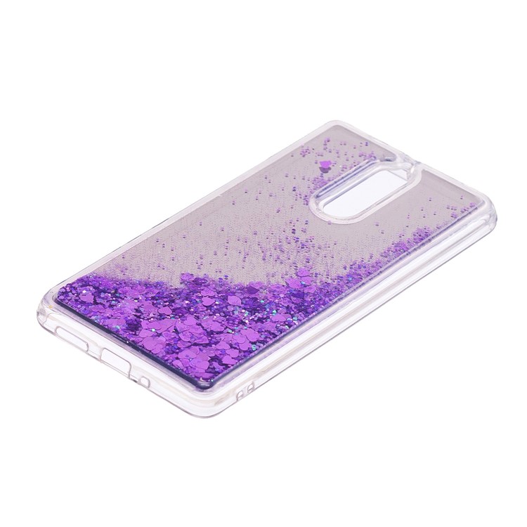 Glitter Moving Quicksand Mirror Surface TPU Case for Nokia 8 - Purple-3