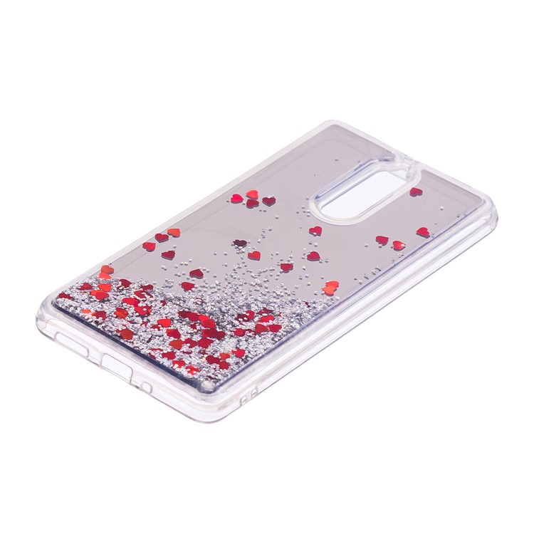 Glitter Moving Quicksand Mirror Surface TPU Cell Phone Case for Nokia 8 - Silver-3