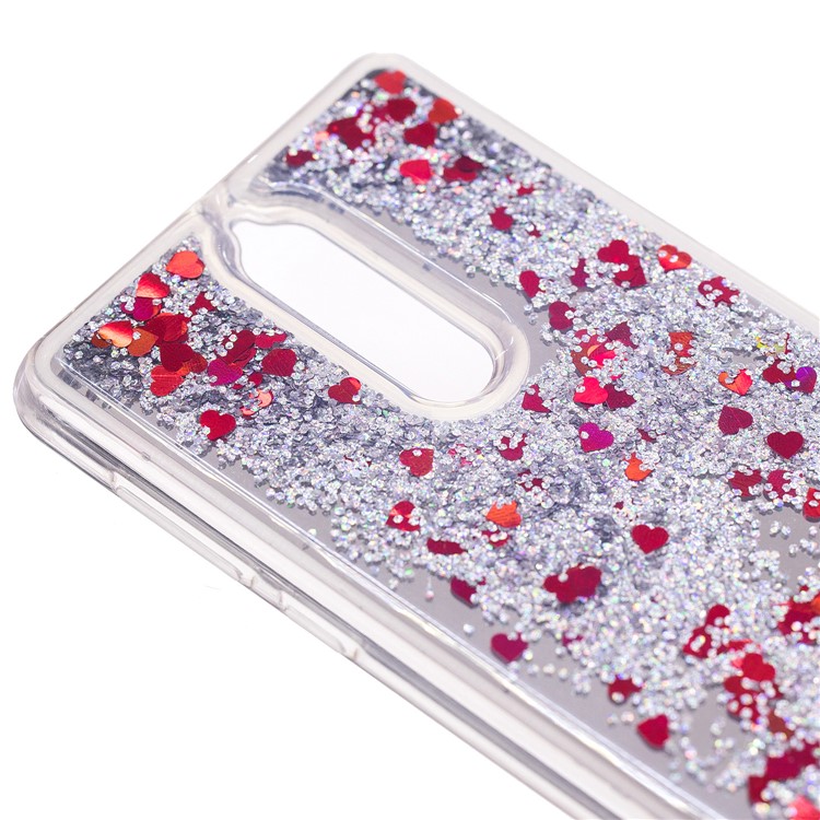 Glitter Moving Quicksand Mirror Surface TPU Cell Phone Case for Nokia 8 - Silver-6