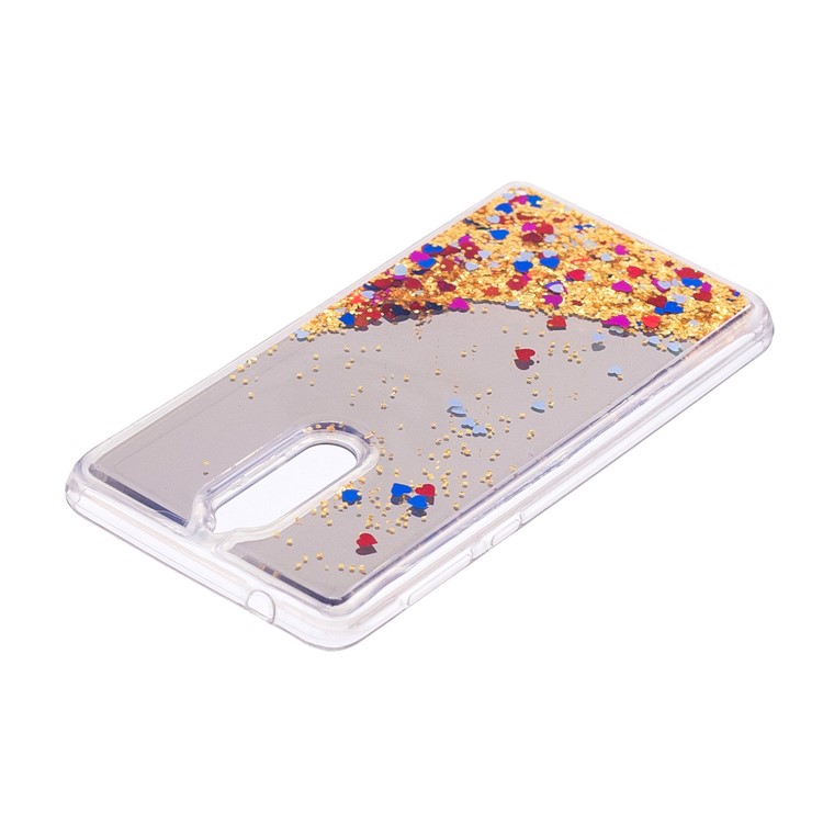 Glitter Moving Quicksand Mirror Surface TPU Case Cover Shell for Nokia 8 - Gold-4