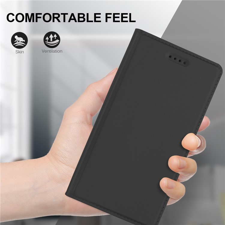 Auto-absorbed Leather Card Holder Case with Stand for Nokia 8 Sirocco / Nokia 9 - Black-4