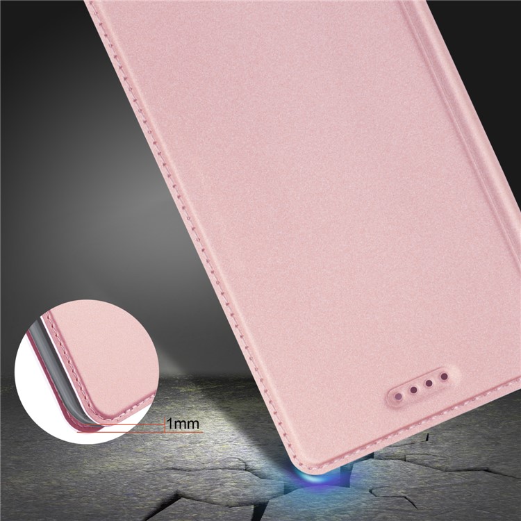 Auto-absorbed Leather Card Holder Shell with Stand for Nokia 8 Sirocco / Nokia 9 - Rose Gold-7