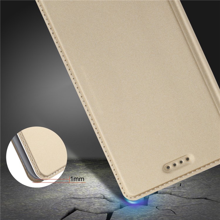 Auto-absorbed PU Leather Card Holder Case with Stand for Nokia 8 Sirocco / Nokia 9 - Gold-9