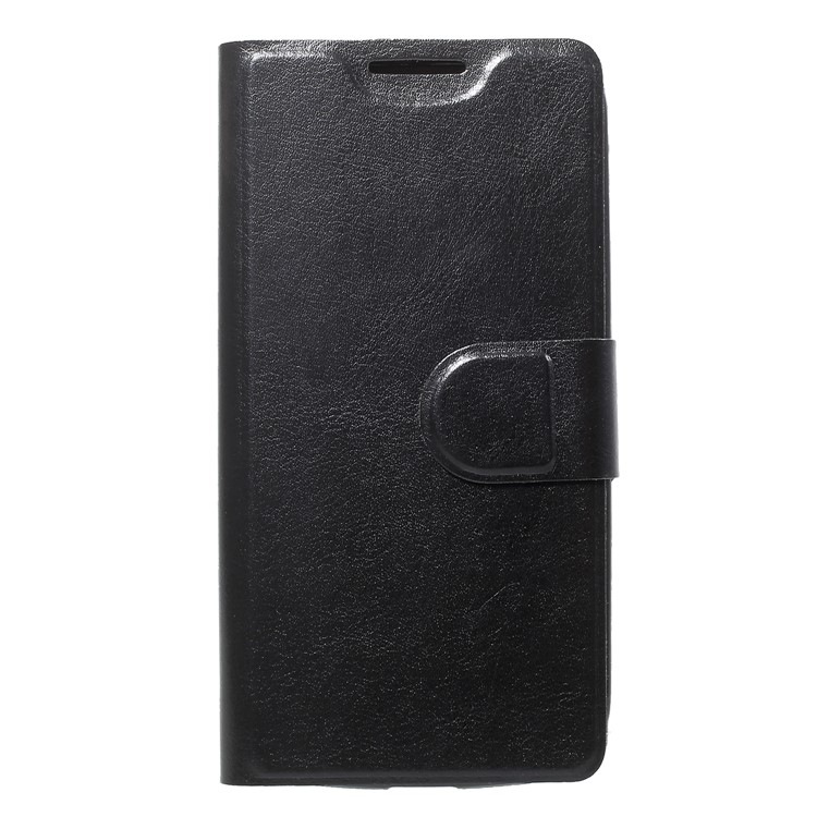 Crazy Horse Leather Stand Case for Nokia 1 - Black-3