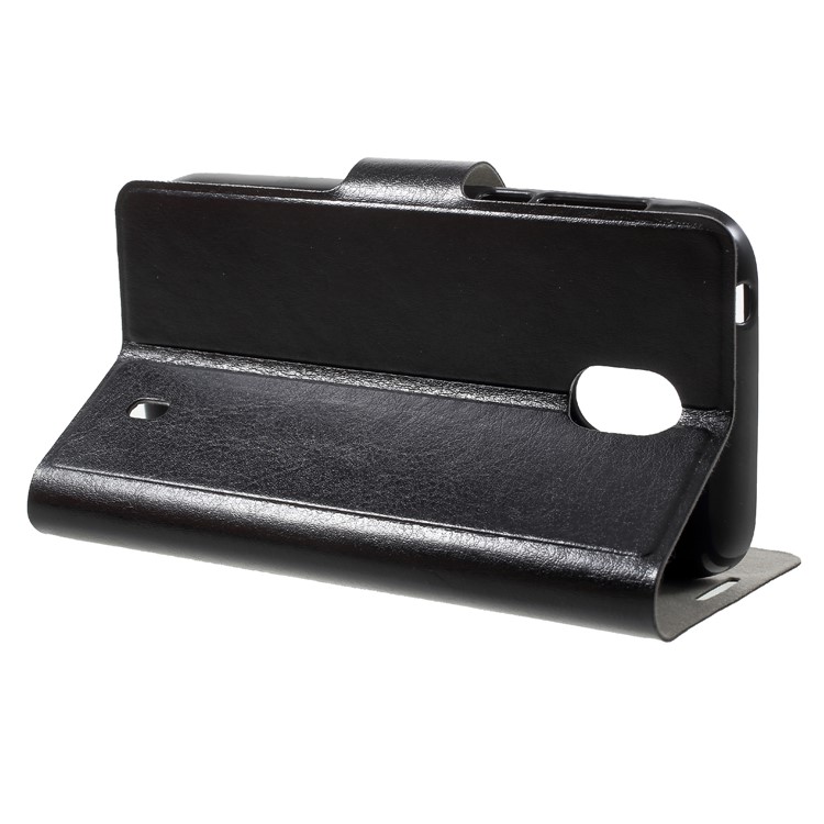 Crazy Horse Leather Stand Case for Nokia 1 - Black-4