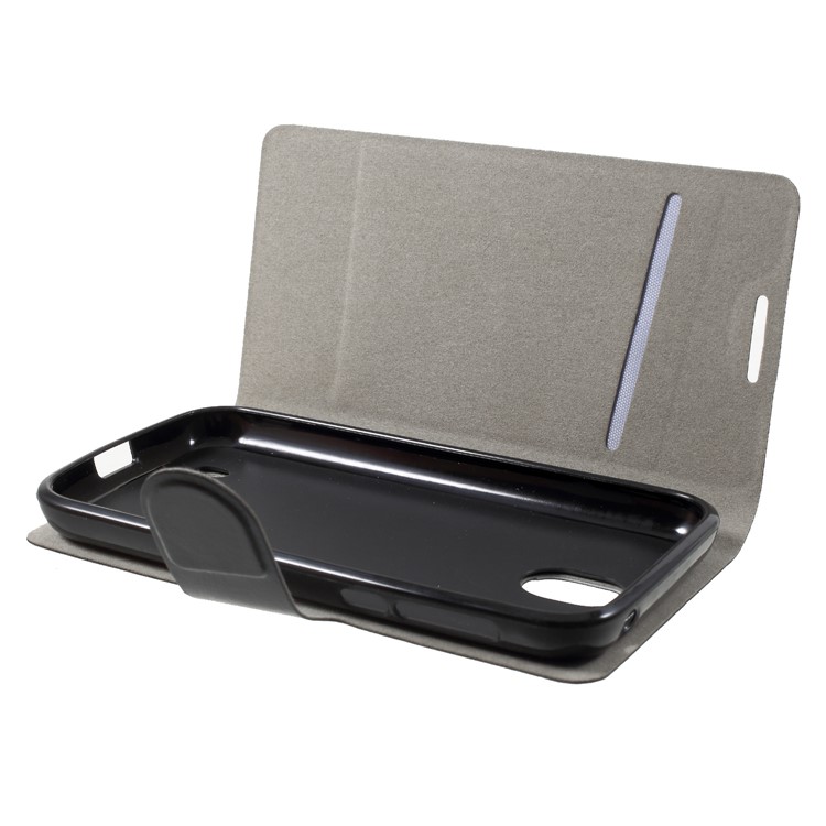 Crazy Horse Leather Stand Case for Nokia 1 - Black-5