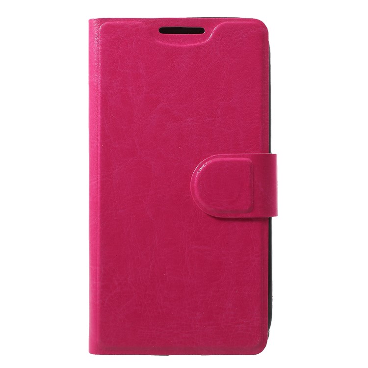 Crazy Horse Leather Stand Cover for Nokia 1 - Rose-1