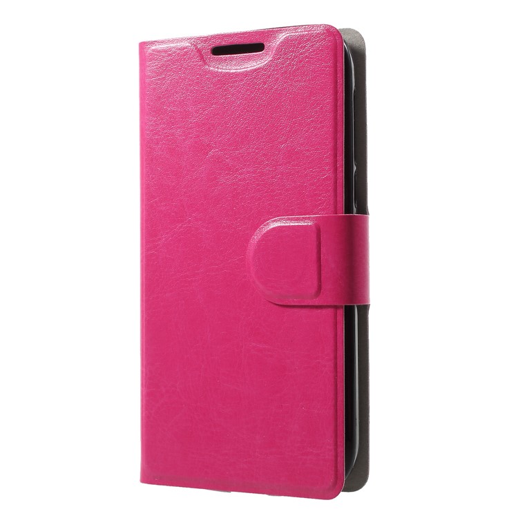 Crazy Horse Leather Stand Cover for Nokia 1 - Rose-3