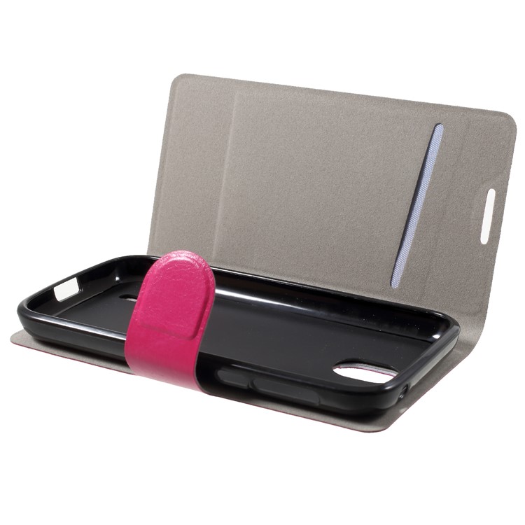 Crazy Horse Leather Stand Cover for Nokia 1 - Rose-5