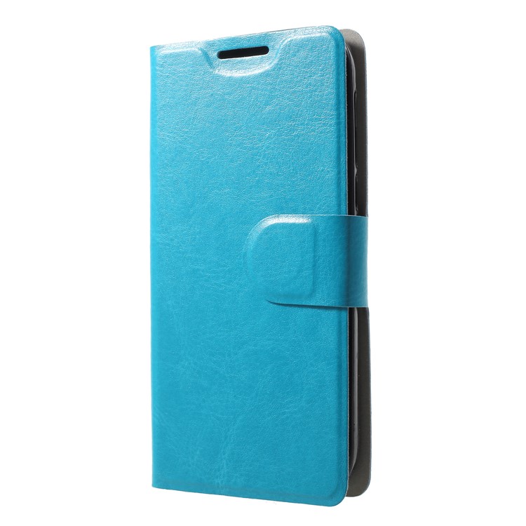 Crazy Horse Leather Card Holder Case for Nokia 1 - Blue-3