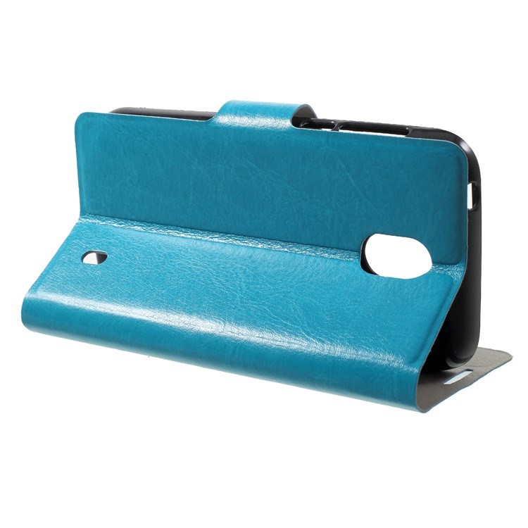 Crazy Horse Leather Card Holder Case for Nokia 1 - Blue-4