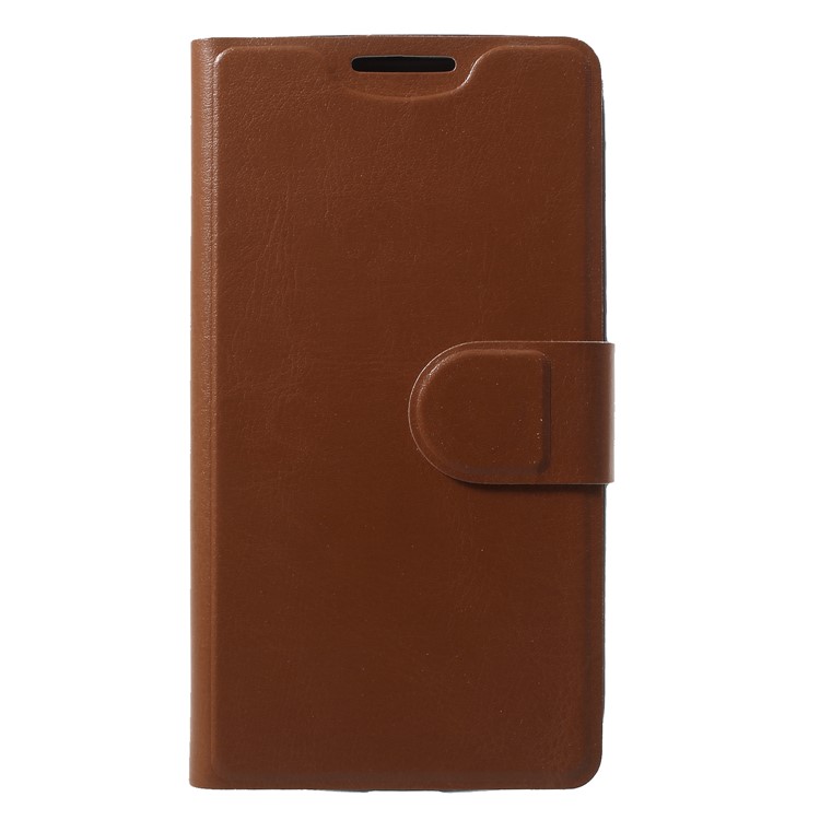Crazy Horse PU Leather Stand Case for Nokia 1 - Brown-1