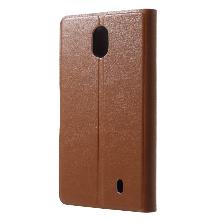 Crazy Horse PU Leather Stand Case for Nokia 1 - Brown-2