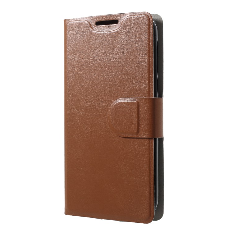 Crazy Horse PU Leather Stand Case for Nokia 1 - Brown-3