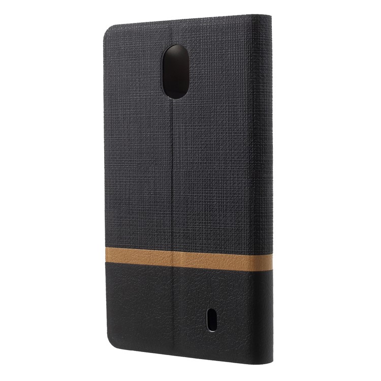 Cross Pattern Leather Card Holder Phone Case (Built-in Steel Sheet) for Nokia 1 - Black-2