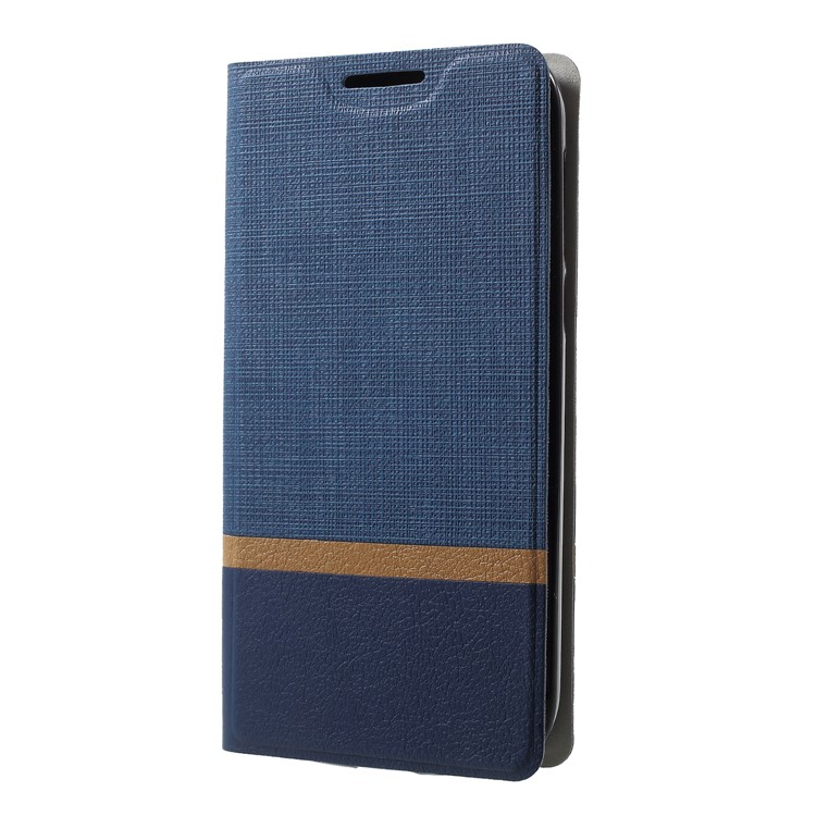 Cross Pattern Leather Card Slot Phone Case (Built-in Steel Sheet) for Nokia 1 - Blue-3