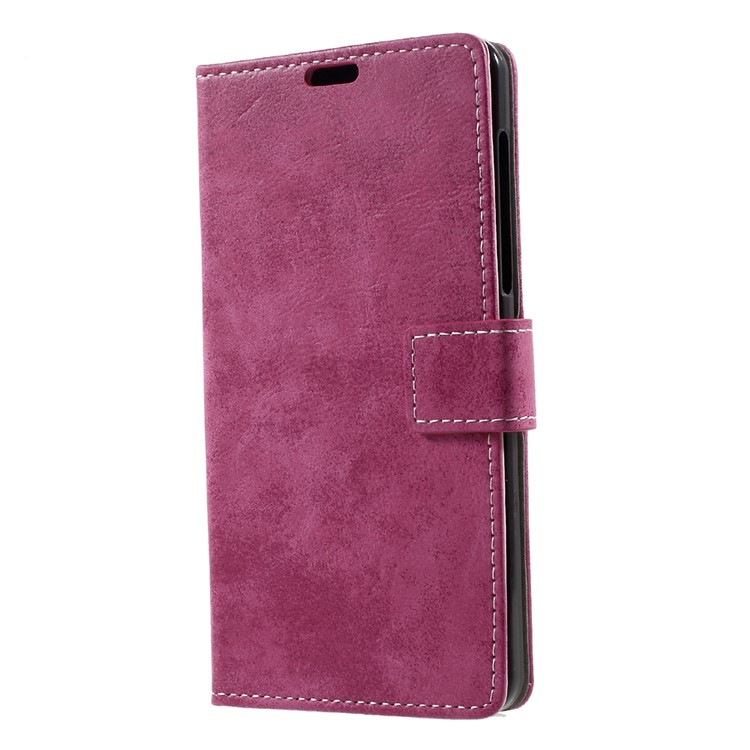 Vintage Style Leather Case Wallet Phone Case for Nokia 6 - Rose-2