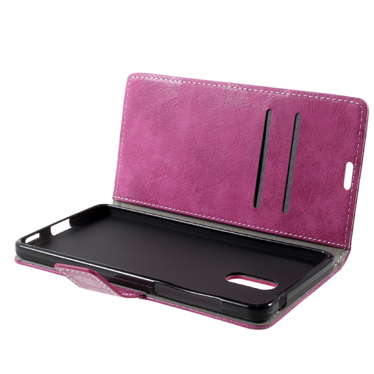 Vintage Style Leather Case Wallet Phone Case for Nokia 6 - Rose-6