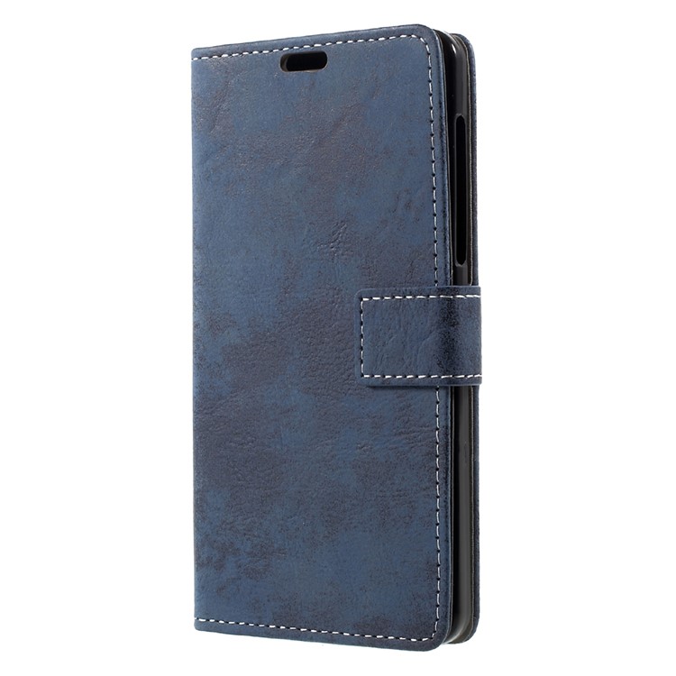 Vintage Style PU Leather Stand Shell with Card Slots for Nokia 6 - Blue-2