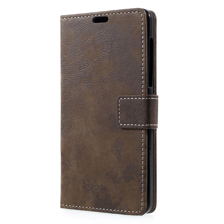 For Nokia 6 Retro Style Magnetic Leather Wallet Mobile Phone Shell - Coffee-2