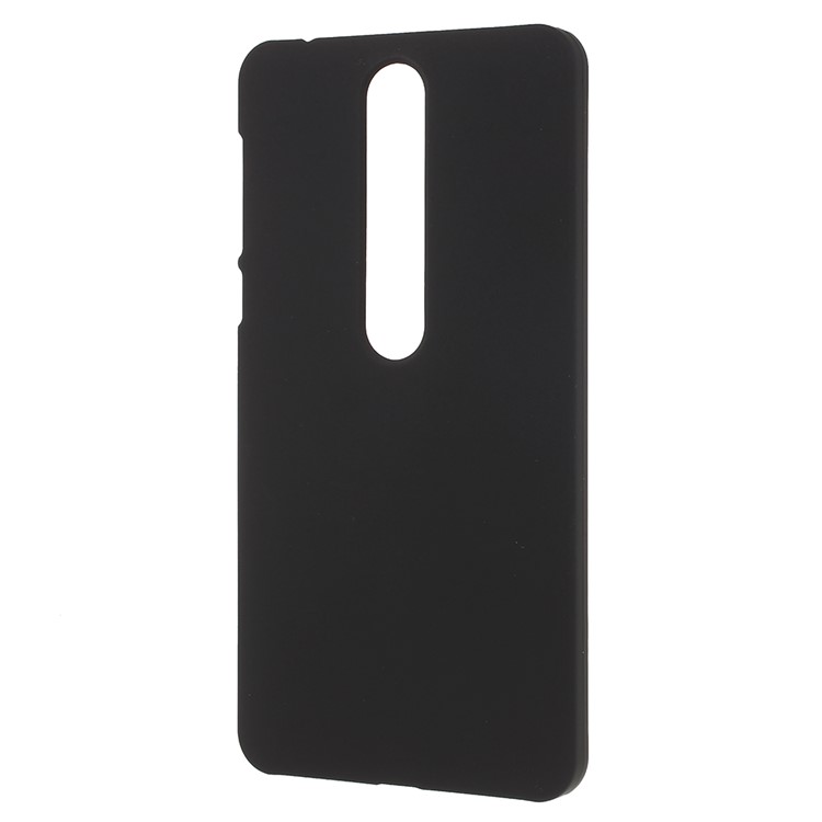 Rubberized Hard Plastic Back Case for Nokia 6.1 (5.5-inch) - Black-2