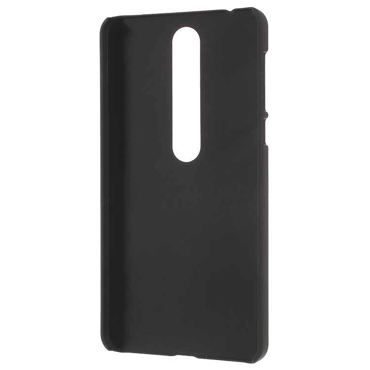 Rubberized Hard Plastic Back Case for Nokia 6.1 (5.5-inch) - Black-3