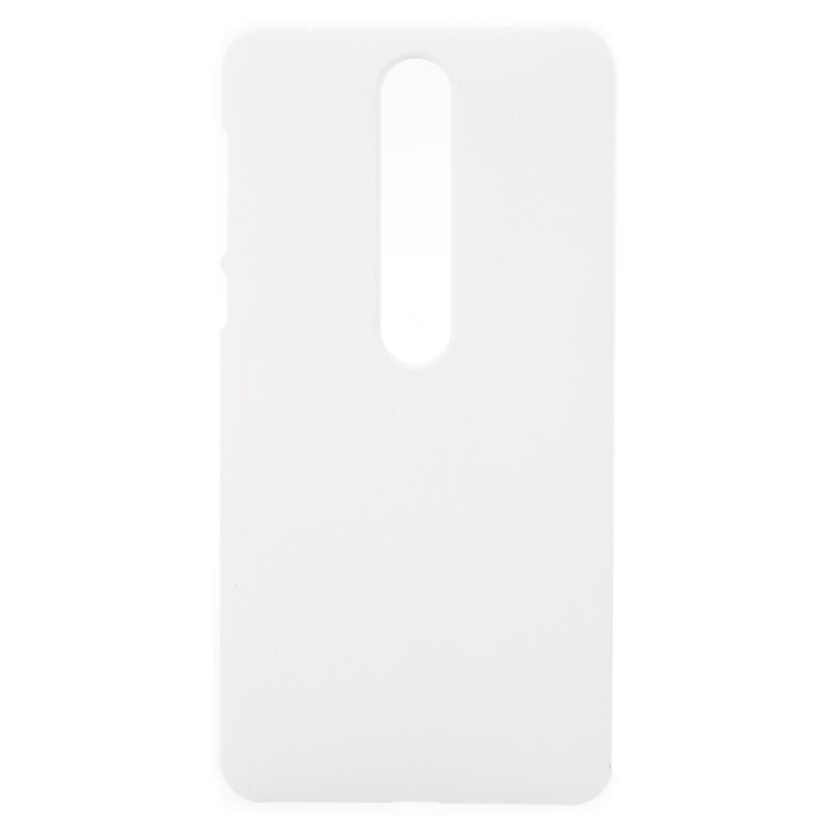 Rubberized Hard Plastic Back Cover for Nokia 6.1 (5.5-inch) - White-1