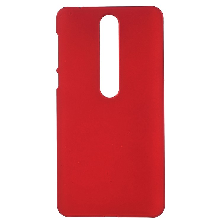 Rubberized Hard Plastic Back Shell for Nokia 6.1 (5.5-inch) - Red-1