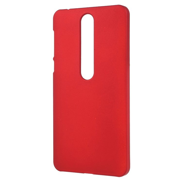 Rubberized Hard Plastic Back Shell for Nokia 6.1 (5.5-inch) - Red-2