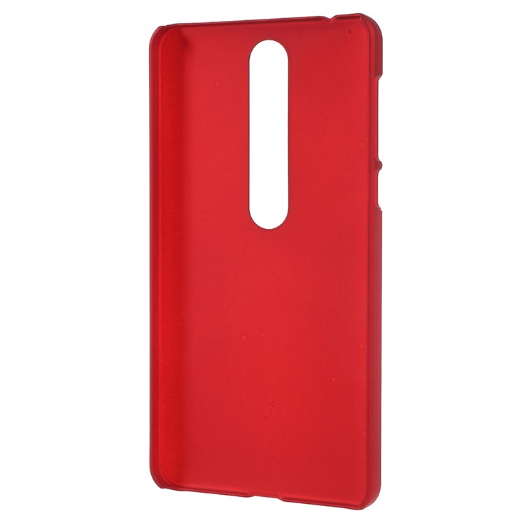 Rubberized Hard Plastic Back Shell for Nokia 6.1 (5.5-inch) - Red-3