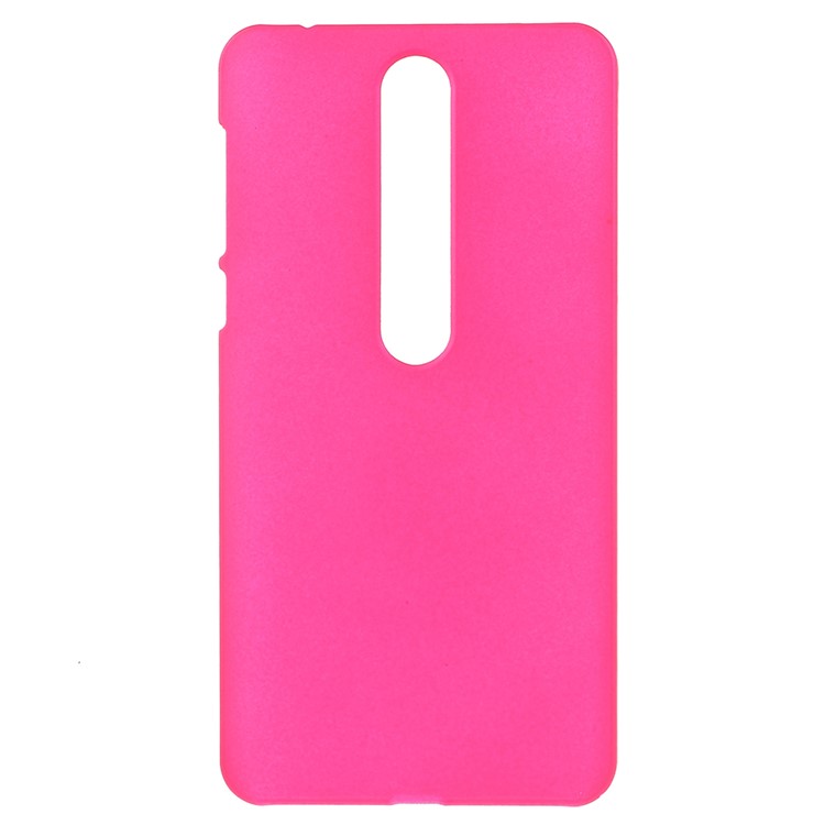 Rubberized Hard Plastic Phone Case for Nokia 6.1 (5.5-inch) - Rose-1