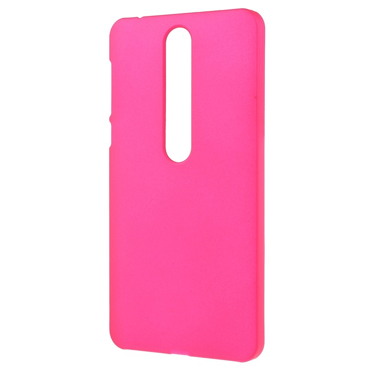 Rubberized Hard Plastic Phone Case for Nokia 6.1 (5.5-inch) - Rose-2
