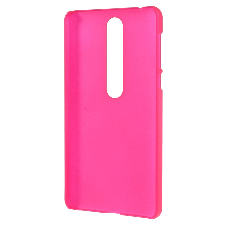 Rubberized Hard Plastic Phone Case for Nokia 6.1 (5.5-inch) - Rose-3