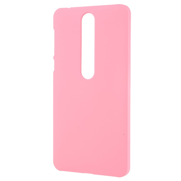 Rubberized Hard Plastic Back Phone Cover for Nokia 6.1 (5.5-inch) - Pink-2