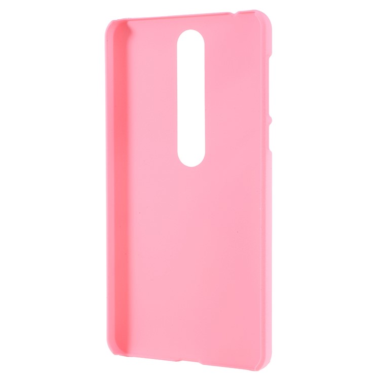 Rubberized Hard Plastic Back Phone Cover for Nokia 6.1 (5.5-inch) - Pink-3