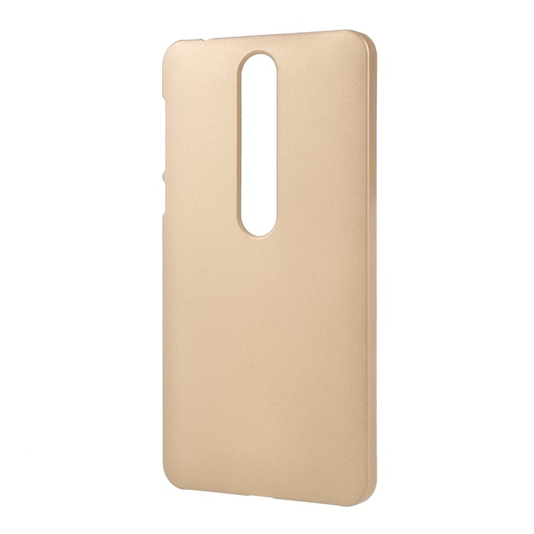 Rubberized Hard Plastic Back Phone Shell Case for Nokia 6.1 (5.5-inch) - Gold-2