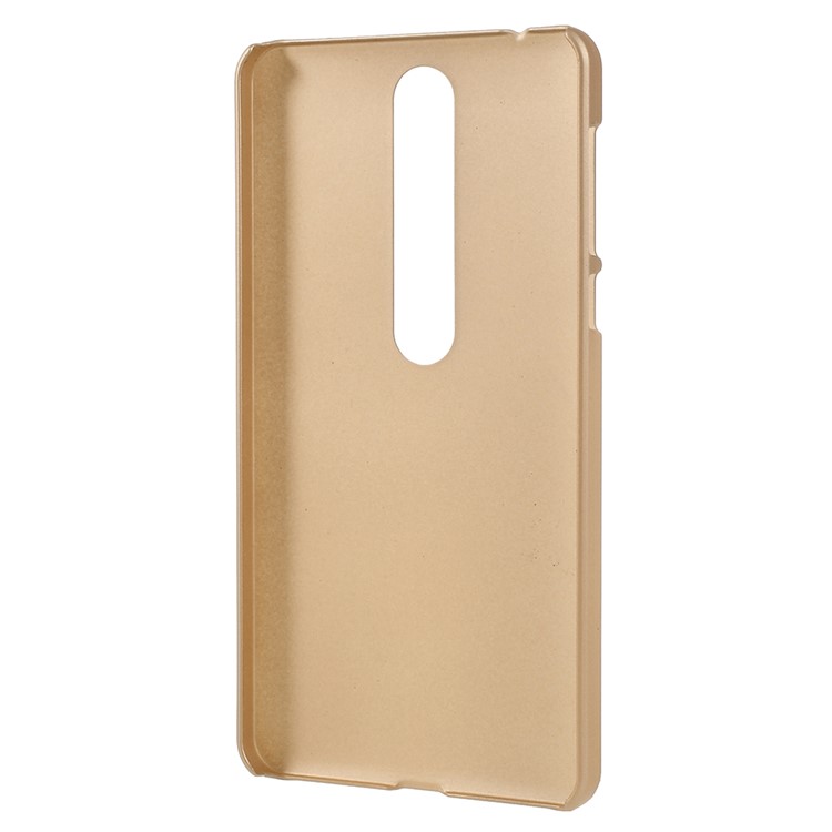 Rubberized Hard Plastic Back Phone Shell Case for Nokia 6.1 (5.5-inch) - Gold-3