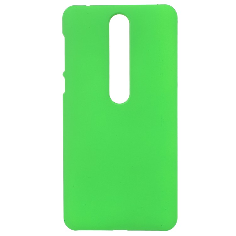 Rubberized Hard Plastic Back Mobile Case for Nokia 6.1 (5.5-inch) - Green-1