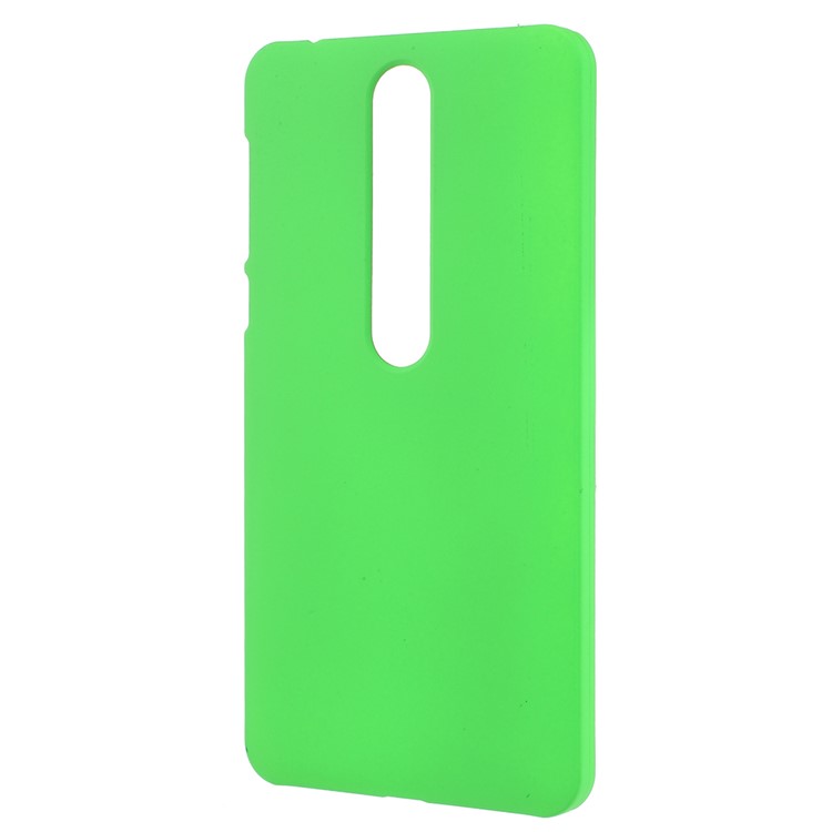 Rubberized Hard Plastic Back Mobile Case for Nokia 6.1 (5.5-inch) - Green-2