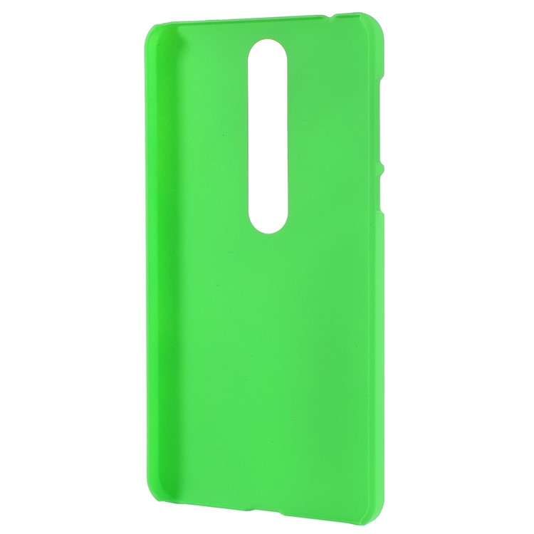 Rubberized Hard Plastic Back Mobile Case for Nokia 6.1 (5.5-inch) - Green-3