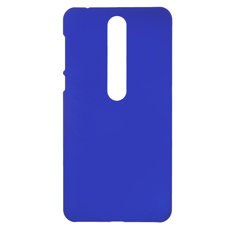 Rubberized Hard Plastic Back Mobile Cover for Nokia 6.1 (5.5-inch) - Blue-1