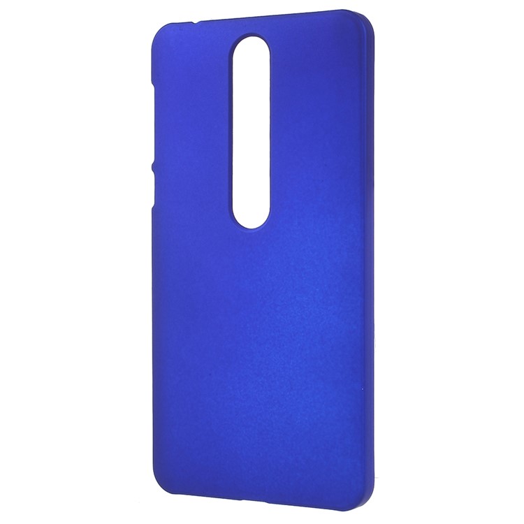 Rubberized Hard Plastic Back Mobile Cover for Nokia 6.1 (5.5-inch) - Blue-2