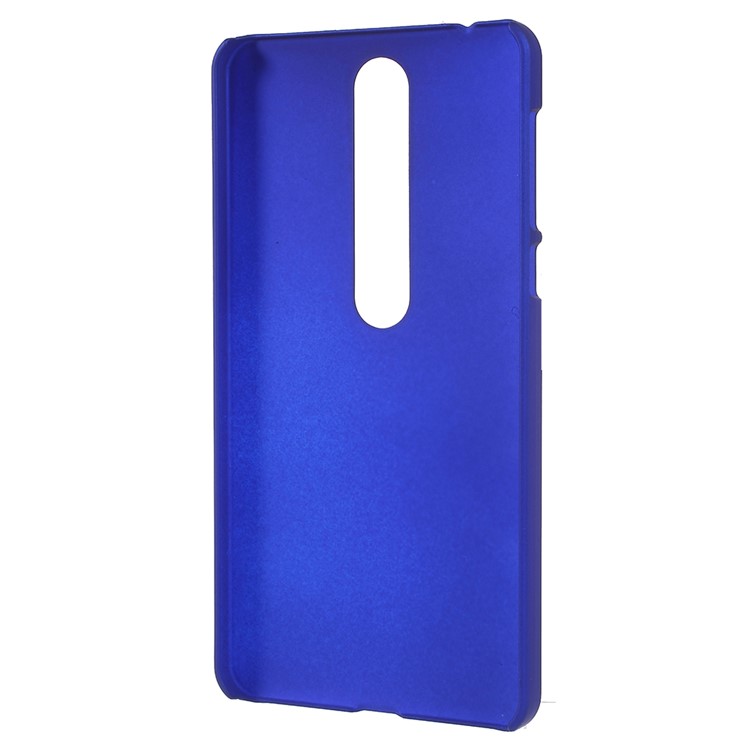 Rubberized Hard Plastic Back Mobile Cover for Nokia 6.1 (5.5-inch) - Blue-3