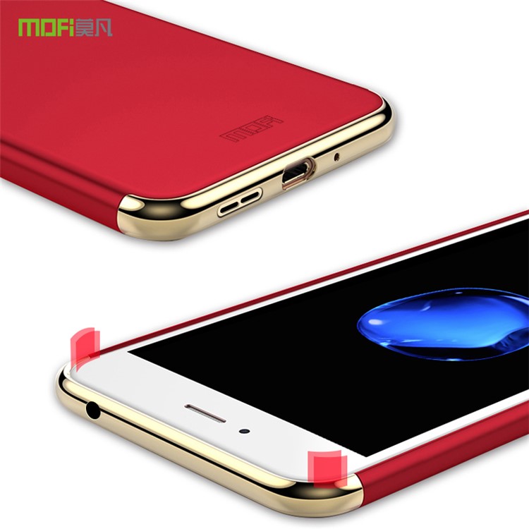 MOFI Guard Series Detachable 3-in-1 Electroplating Plastic Hard Cover for Nokia 8 - Red-2