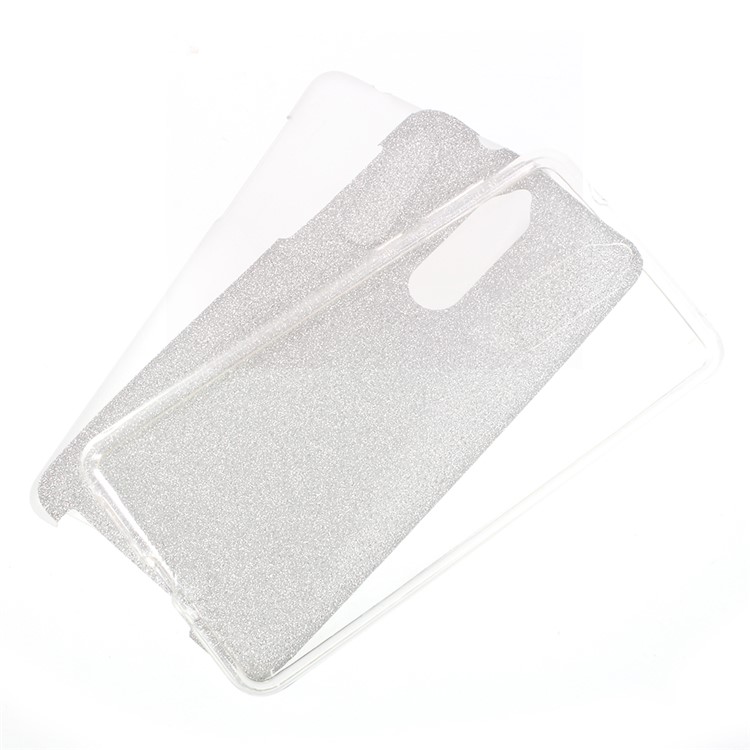 3-in-1 Glittery Powder Paper TPU + PC Hybrid Cover for Nokia 8 - Silver-1