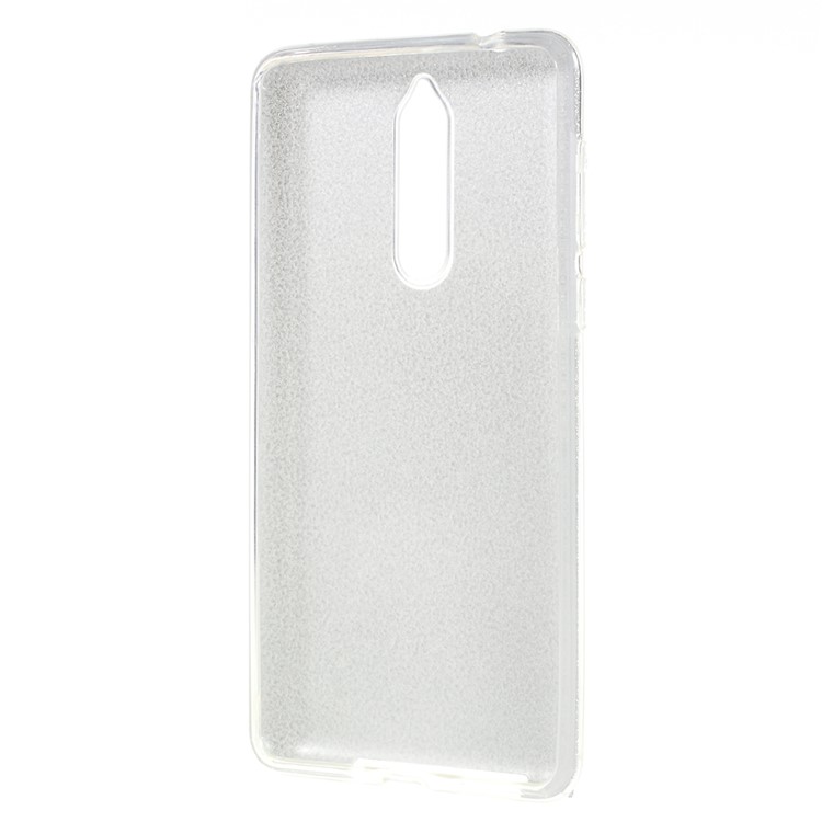 3-in-1 Glittery Powder Paper TPU + PC Hybrid Cover for Nokia 8 - Silver-4