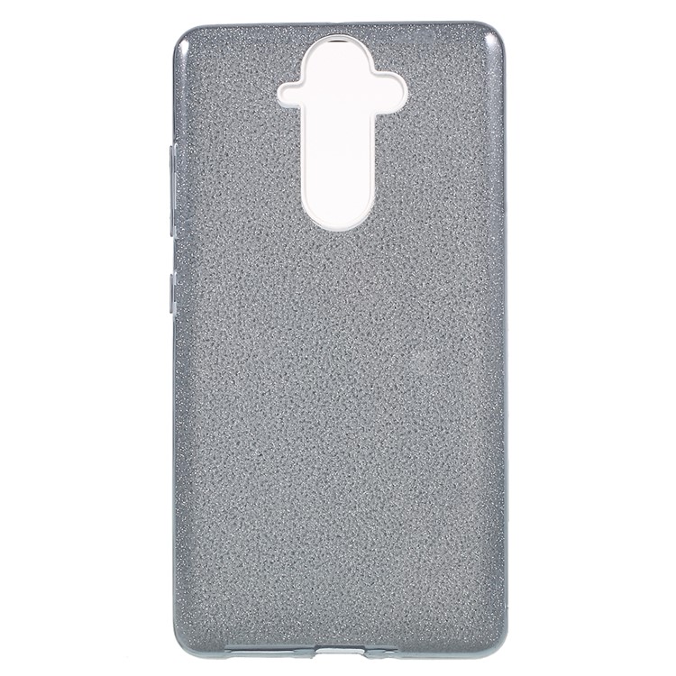 PC TPU Hybrid Case + Flash Powder Paper for Nokia 9 - Black-2