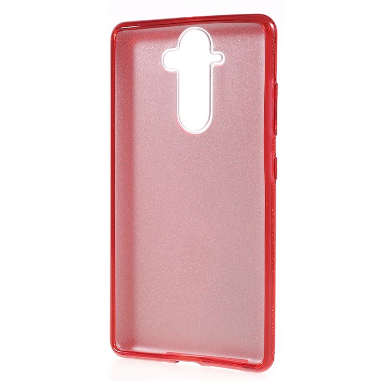 PC TPU Hybrid Phone Case + Flash Powder Paper for Nokia 9 - Red-4